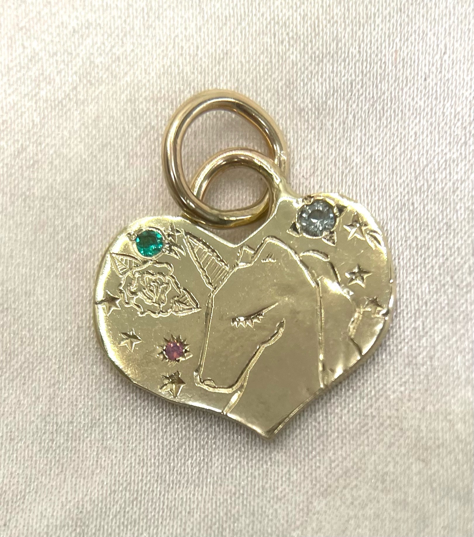 unicorn heart pendant