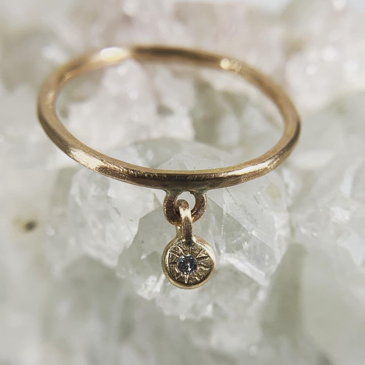 Diamond charm ring