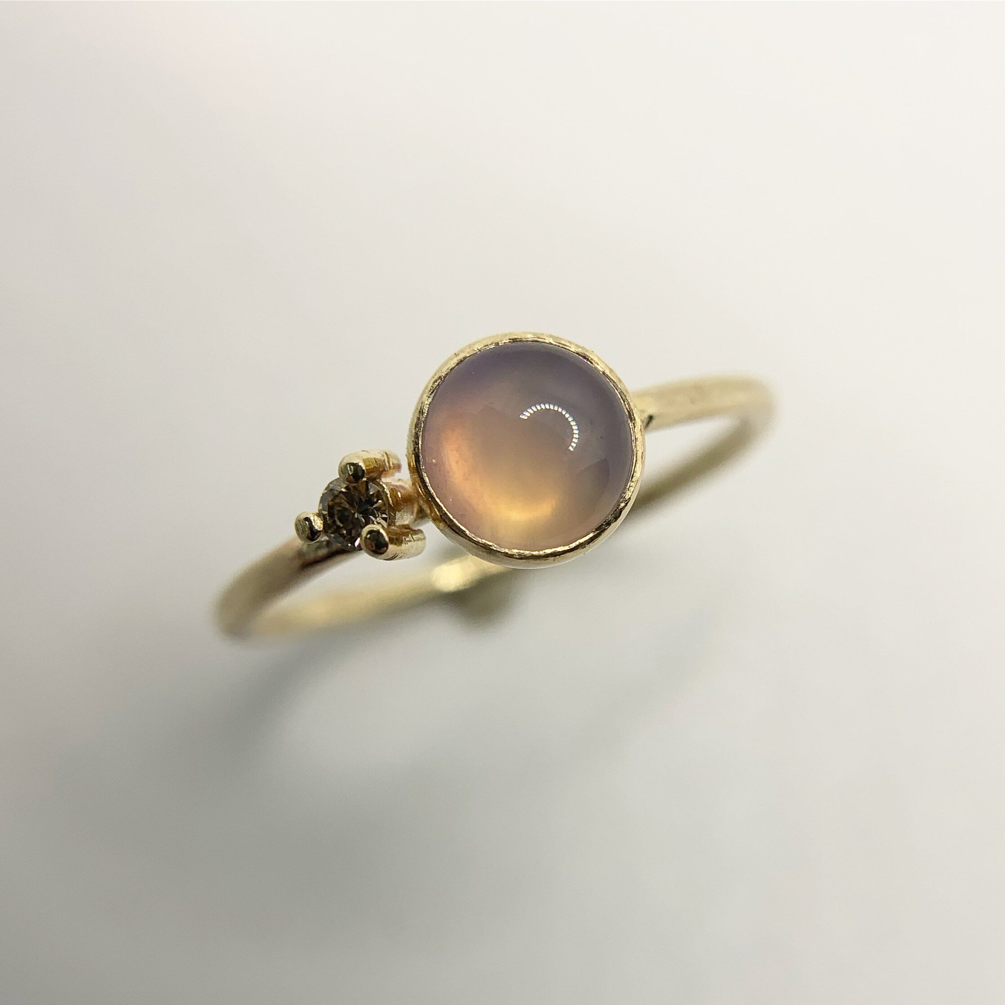 Holley Agate and Champagne Diamond ring
