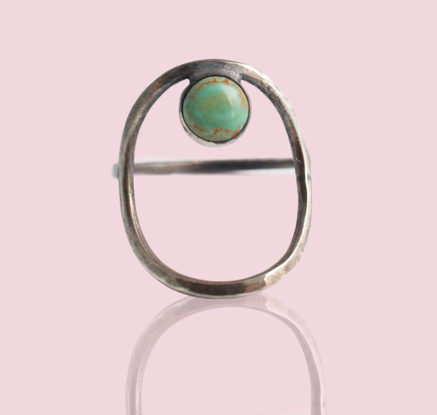 turquoise open circle ring